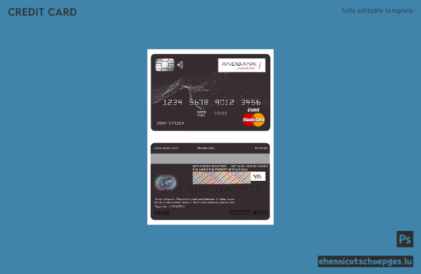 Beispielvorschau der Andorra Andbank Bank Mastercard